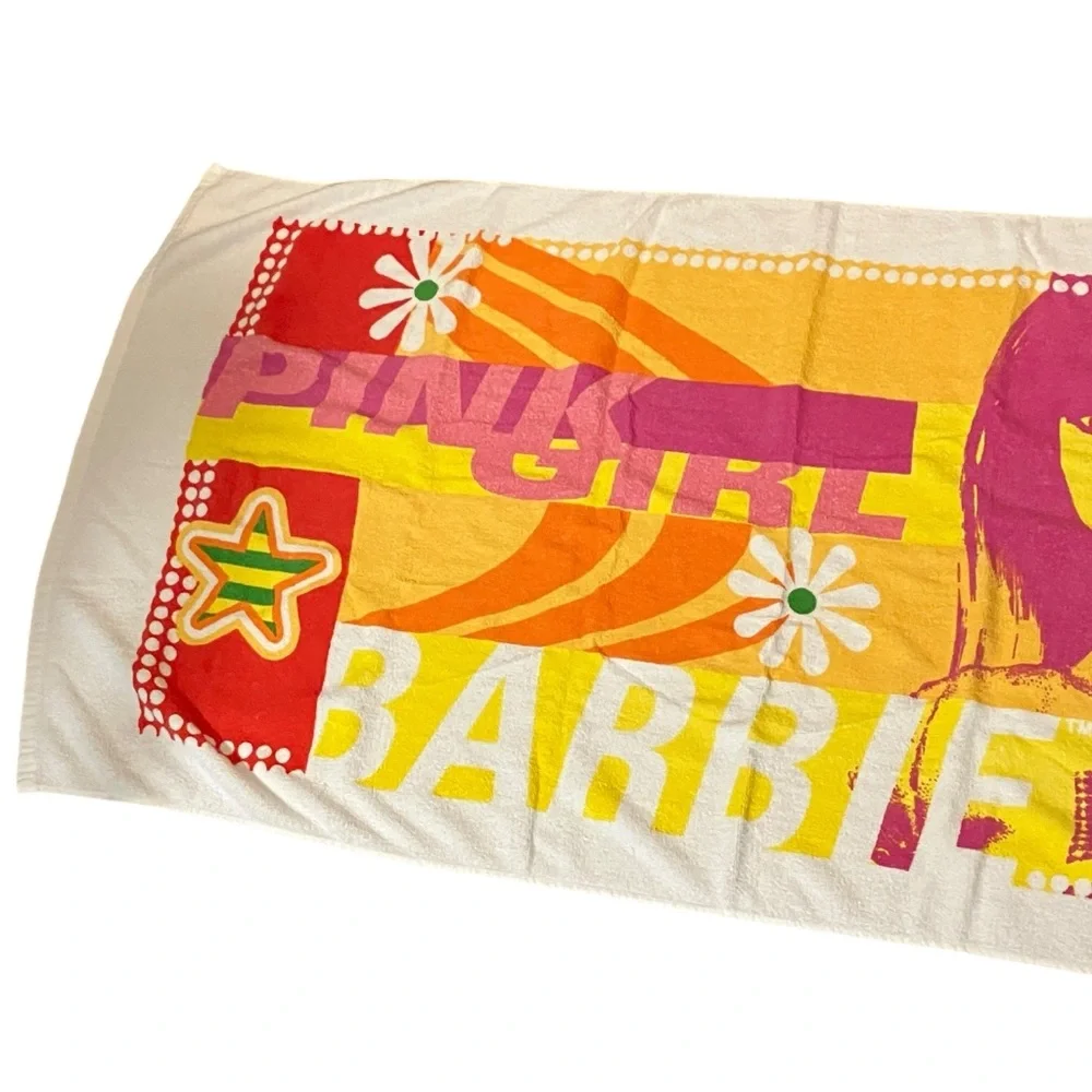 Barbie Vintage Y2K Pink Girl Beach Towel